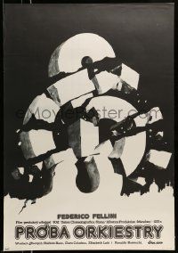 4t967 ORCHESTRA REHEARSAL Polish 27x39 '80 Federico Fellini's Prova d'orchestra, Erol art!