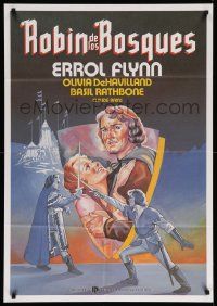 4t083 ADVENTURES OF ROBIN HOOD Spanish R80s different art of Errol Flynn as Robin Hood!