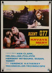 4t165 AGENT 077 MISSION BLOODY MARY Yugoslavian 20x28 '65 Grieco's Agente 077 missione Bloody Mary