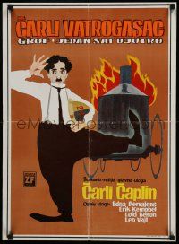 4t188 FIREMAN Yugoslavian 20x27 R70s great wacky images of Charlie Chaplin!