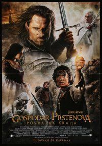 4t210 LORD OF THE RINGS: THE RETURN OF THE KING Yugoslavian 19x27 '03 Jackson, cast montage!