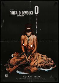 4t239 STORY OF O Yugoslavian 19x27 '75 Histoire d'O, image of topless chained Corinne Clery!