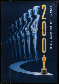 4w014 73RD ANNUAL ACADEMY AWARDS 1sh '01 cool Alex Swart design & image of many Oscars!