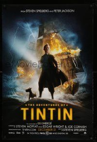4w029 ADVENTURES OF TINTIN teaser DS 1sh '11 Spielberg's version of the Belgian comic!