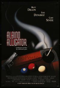 4w032 ALBINO ALLIGATOR 1sh '96 directed by Kevin Spacey, Matt Dillon, art of pool table & gun!