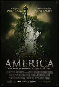 4w049 AMERICA: IMAGINE THE WORLD WITHOUT HER advance DS 1sh '14 Statue of Liberty crumbling!