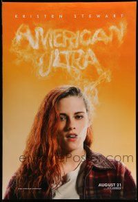4w057 AMERICAN ULTRA teaser DS 1sh '15 great image of sexy, smoking Kristen Stewart!