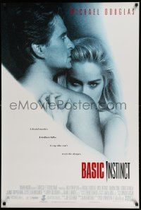 4w091 BASIC INSTINCT 1sh '92 Paul Verhoeven directed, Michael Douglas & sexy Sharon Stone!