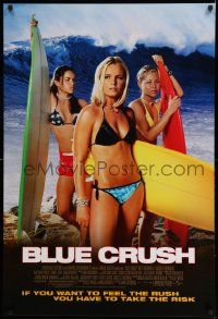 4w121 BLUE CRUSH 1sh '02 Michelle Rodriguez, Kate Bosworth & Sanoe Lakein in bikinis!