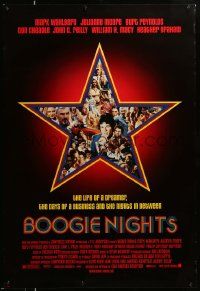 4w123 BOOGIE NIGHTS 1sh '97 Burt Reynolds, Julianne Moore, Wahlberg as Dirk Diggler!