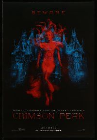 4w202 CRIMSON PEAK teaser DS 1sh '15 Guillermo del Toro horror, cool ghostly Mia Wasikowska