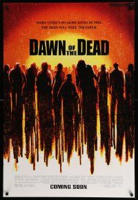 4w217 DAWN OF THE DEAD advance DS 1sh '04 Sarah Polley, Ving Rhames, Jake Weber, remake!