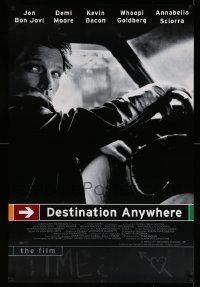 4w229 DESTINATION ANYWHERE 1sh '97 Jon Bon Jovi in car, Demi Moore, Kevin Bacon, Goldberg!