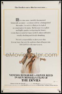 4w231 DEVILS 1sh '71 white style, directed by Ken Russell, Oliver Reed & Vanessa Redgrave!