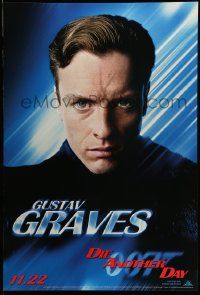 4w235 DIE ANOTHER DAY teaser 1sh '02 James Bond 007, portrait of Toby Stephens as Gustav Graves!