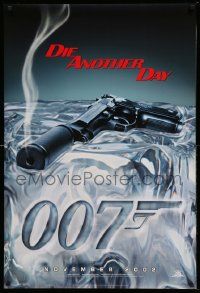 4w240 DIE ANOTHER DAY teaser DS 1sh '02 Pierce Brosnan as James Bond, cool image of gun melting ice