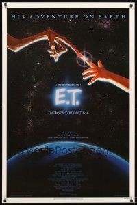 4w267 E.T. THE EXTRA TERRESTRIAL studio style 1sh '82 Steven Spielberg classic, John Alvin art!