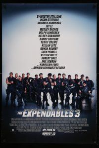 4w297 EXPENDABLES 3 advance DS 1sh '14 Sylvester Stallone, Mel Gibson, Jet Li & all-star cast!