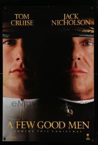 4w317 FEW GOOD MEN teaser 1sh '92 best close up of Tom Cruise & Jack Nicholson!