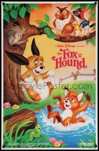 4w329 FOX & THE HOUND 1sh R88 two friends who didn't know they were supposed to be enemies!