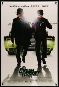 4w379 GREEN HORNET advance DS 1sh '11 Seth Rogen, Cameron Diaz, cool image of car!