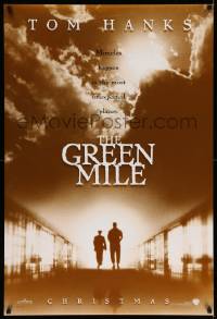 4w382 GREEN MILE teaser DS 1sh '99 Tom Hanks, Michael Clarke Duncan, Stephen King fantasy!