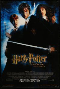 4w390 HARRY POTTER & THE CHAMBER OF SECRETS advance DS 1sh '02 Daniel Radcliffe, Emma Watson, Grint