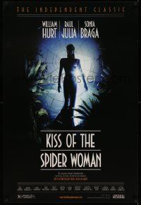 4w509 KISS OF THE SPIDER WOMAN 1sh R01 cool artwork of sexy Sonia Braga in spiderweb dress!