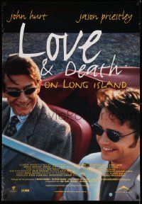 4w563 LOVE & DEATH ON LONG ISLAND 1sh '97 John Hurt rides in convertible with Jason Priestley!