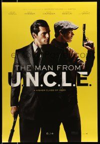 4w582 MAN FROM U.N.C.L.E. teaser DS 1sh '15 Guy Ritchie, Henry Cavill and Armie Hammer!