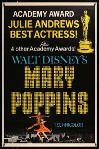 4w591 MARY POPPINS style C 1sh '65 Julie Andrews & Dick Van Dyke in Walt Disney's musical classic!