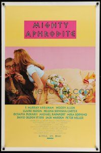 4w610 MIGHTY APHRODITE 1sh '95 the new comedy from Woody Allen, sexy Mira Sorvino!