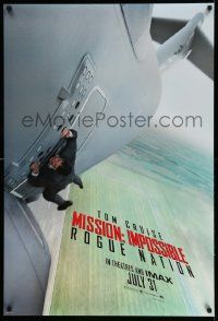 4w626 MISSION: IMPOSSIBLE ROGUE NATION teaser DS 1sh '15 Tom Cruise hanging off of airplane!