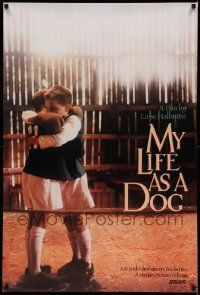 4w643 MY LIFE AS A DOG 1sh '87 Lasse Hallstrom's Mitt liv som hund, cute image of kids!