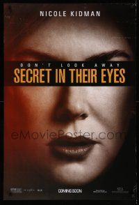 4w789 SECRET IN THEIR EYES teaser DS 1sh '15 huge close-up of Nicole Kidman under title!