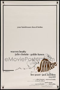 4w799 SHAMPOO 1sh '75 Warren Beatty, Julie Christie & Goldie Hawn, cool different art!