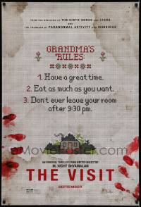 4w956 VISIT teaser DS 1sh '15 M. Night Shyamalan, grandma's rules, gruesome image!