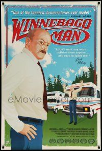 4w978 WINNEBAGO MAN 1sh '09 art of Jack Rebney as most famous recreational vehicle salesman!