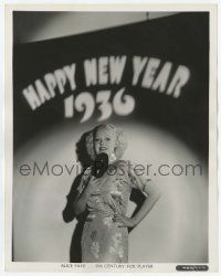 4x056 ALICE FAYE 8x10.25 still '35 great c/u about to ring in the New Year by Gene Kornman!
