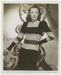 4x082 BARBARA STANWYCK 8.25x10 still '40s wonderful full-length portrait in striped outfit!