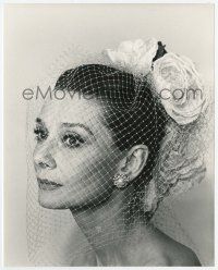 4x110 BLOODLINE 8x10 still '79 great head & shoulders portrait of Audrey Hepburn wearing veil!