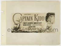 4x151 CAPTAIN KIDD 8x11 key book still '45 great art of pirate Charles Laughton on the 24-sheet!