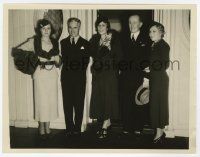 4x175 CHARLIE CHAPLIN/PAULETTE GODDARD/MARY PICKFORD 7x9 news photo '40 w/Senator Marconi & wife!