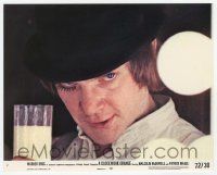 4x187 CLOCKWORK ORANGE 8x10 color still #2 '72 Kubrick classic, image of Malcolm McDowell with milk!
