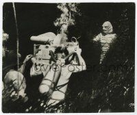 4x203 CREATURE FROM THE BLACK LAGOON candid 7.25x8.75 still '54 filming him underwater w/3D camera!