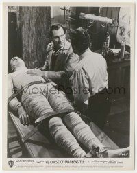 4x206 CURSE OF FRANKENSTEIN 8x10.25 still '57 Peter Cushing by monster Christopher Lee on table!