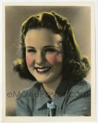 4x010 DEANNA DURBIN color 8x10.25 still '30s beautiful smiling head & shoulders portrait!