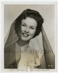 4x230 DEANNA DURBIN 8.25x10 still '47 smiling c/u in smart coiffure cape for Something in the Wind