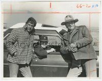 4x297 COWBOYS candid 8x10.25 still '72 John Wayne and director Mark Rydell visited by John Ford!