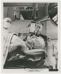 4x312 FANTASTIC VOYAGE 8x10 still '66 Dr. Arthur O'Connell examines patient w/ magnifying glass!